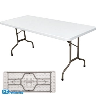 Bolero 6ft White Foldaway Table